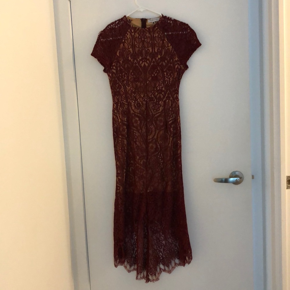 Maroon lace dress Size Small